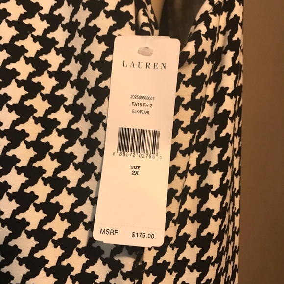 Lauren Ralph Lauren 2X plaid dress, flare stretchy - Picture 8 of 9